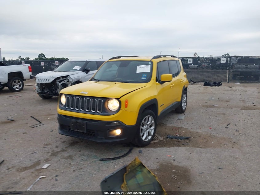 2015 Jeep Renegade VIN ZACCJABT8FPB39707 IAAI salvage auction — REAR END, Salvage Title, sold $2,500 on 2026-08-13 (photo 2)