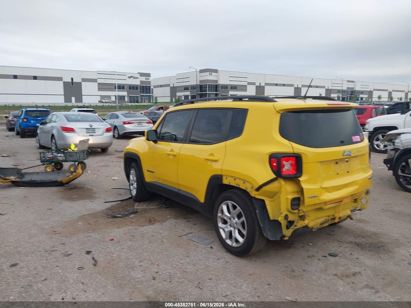 2015 Jeep Renegade VIN ZACCJABT8FPB39707 IAAI salvage auction — REAR END, Salvage Title, sold $2,500 on 2026-08-13 (photo 3)