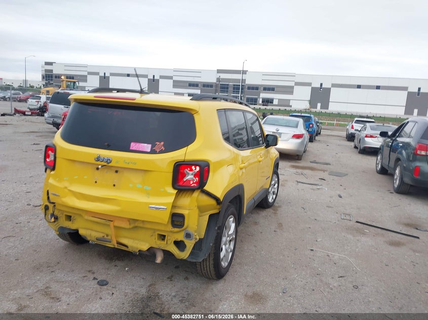 2015 Jeep Renegade VIN ZACCJABT8FPB39707 IAAI salvage auction — REAR END, Salvage Title, sold $2,500 on 2026-08-13 (photo 4)
