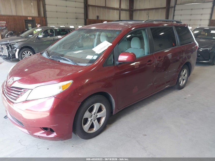2016 Toyota Sienna VIN 5TDKK3DC9GS724608 IAAI salvage auction — LEFT SIDE, Mv-907A (New York), sold $825 on 2026-07-08 (photo 2)