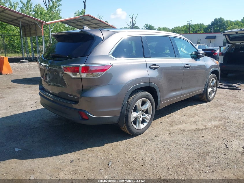 2014 Toyota Highlander VIN 5TDDKRFH7ES033014 IAAI salvage auction — LEFT SIDE, Salvage Title, sold $6,500 on 2026-07-28 (photo 4)