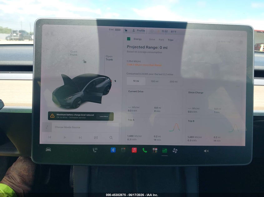 2021 Tesla Model 3 VIN 5YJ3E1EA8MF866882 IAAI salvage auction — FRONT END, Clear (Massachusetts), sold $5,775 on 2026-07-10 (photo 7)