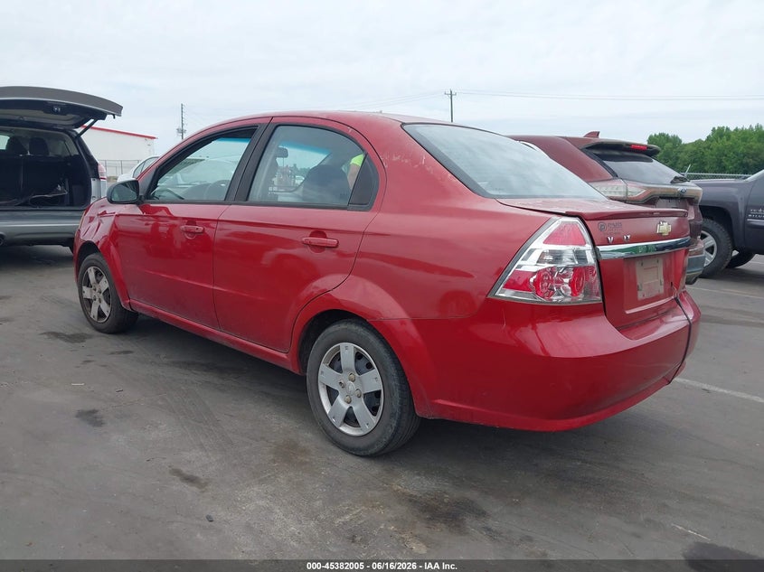 2011 Chevrolet Aveo VIN KL1TD5DE4BB149482 IAAI salvage auction — NORMAL WEAR, Clear (North Carolina), sold $250 on 2026-07-29 (photo 3)