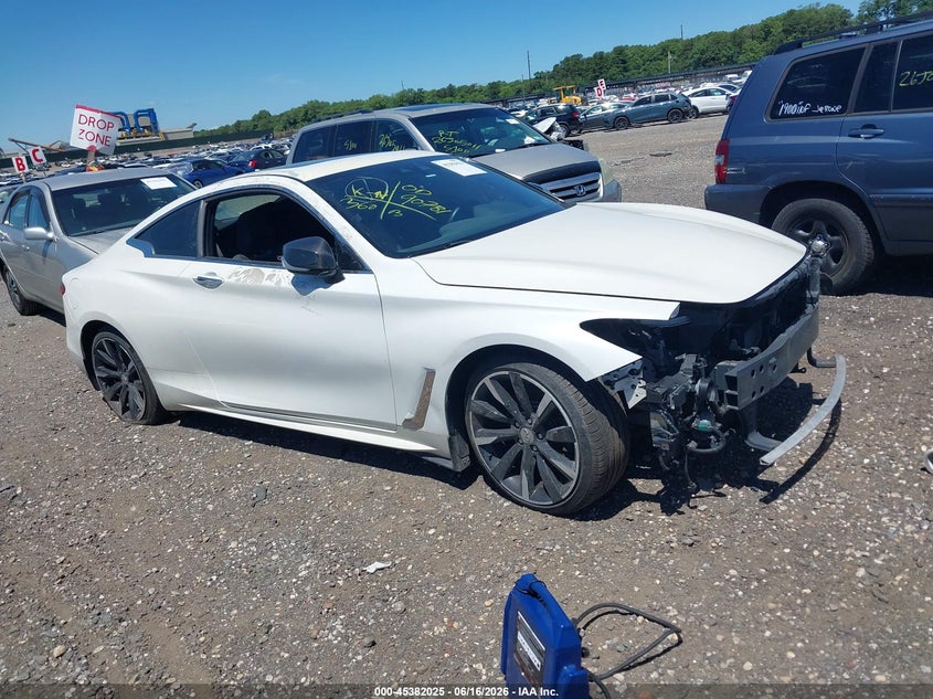 2017 Infiniti Q60 VIN JN1EV7EL0HM553340 IAAI salvage auction — FRONT END, Salvage (Pennsylvania), sold $1,500 on 2026-07-07 (photo 1)