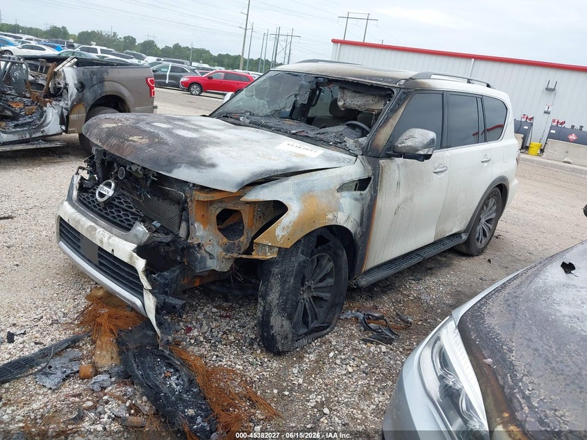 2017 Nissan Armada VIN JN8AY2NF7H9301009 IAAI salvage auction — Burn Engine, Salvage Title, sold $875 on 2026-07-22 (photo 2)