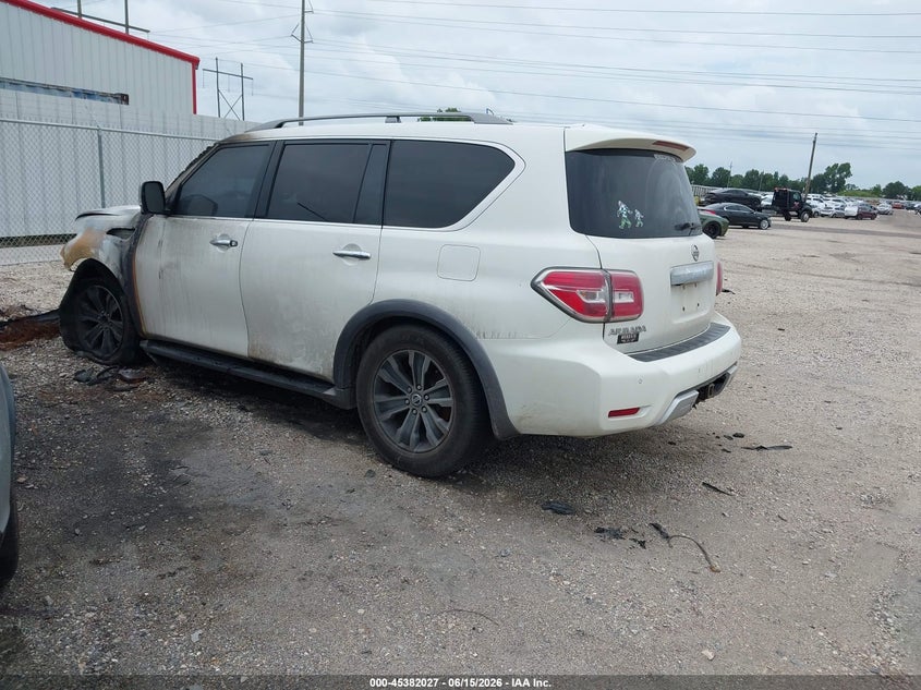 2017 Nissan Armada VIN JN8AY2NF7H9301009 IAAI salvage auction — Burn Engine, Salvage Title, sold $875 on 2026-07-22 (photo 3)