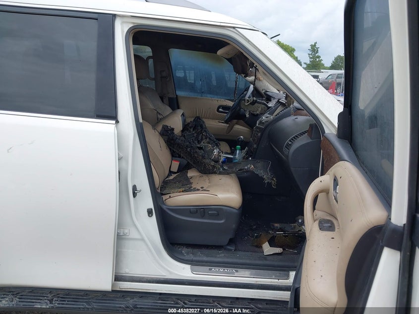 2017 Nissan Armada VIN JN8AY2NF7H9301009 IAAI salvage auction — Burn Engine, Salvage Title, sold $875 on 2026-07-22 (photo 5)