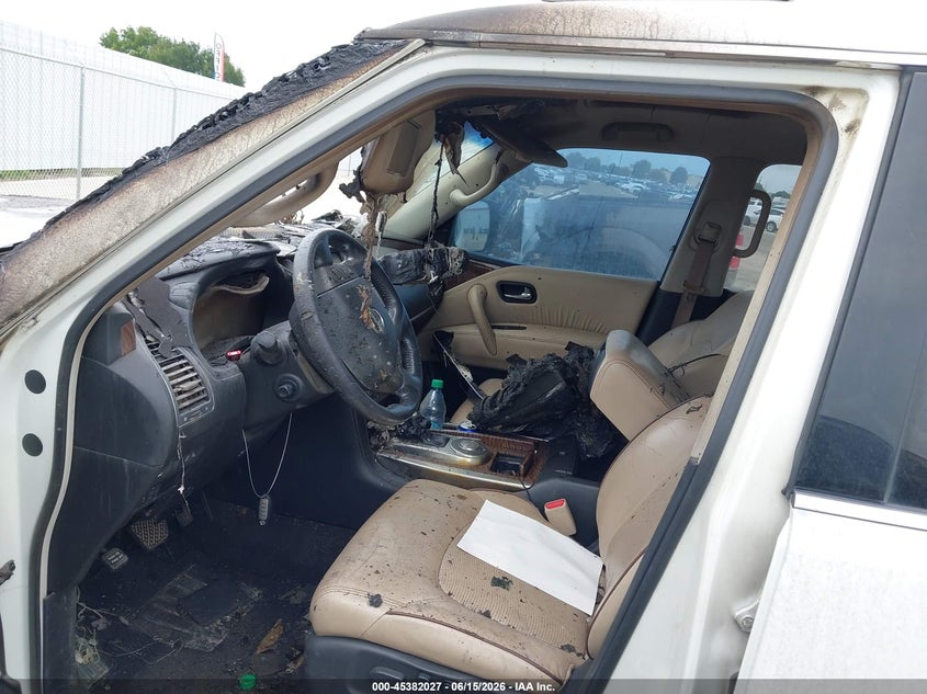 2017 Nissan Armada VIN JN8AY2NF7H9301009 IAAI salvage auction — Burn Engine, Salvage Title, sold $875 on 2026-07-22 (photo 6)