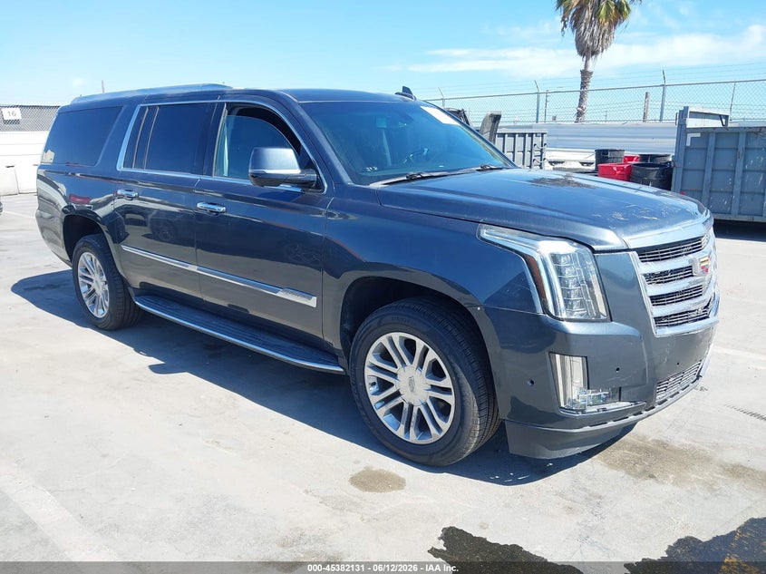 2020 Cadillac Escalade esv VIN 1GYS3GKJ7LR166606 IAAI salvage auction — FRONT & REAR, Salvage (California), sold $18,300 on 2026-07-29 (photo 1)