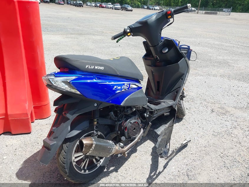 2024 Taizhou zhongneng Flywing 150 VIN HZ2TBCNF4R1009833 IAAI salvage auction — THEFT, Salvage - Greater Than 75% (Maryland), sold $125 on 2026-07-08 (photo 4)
