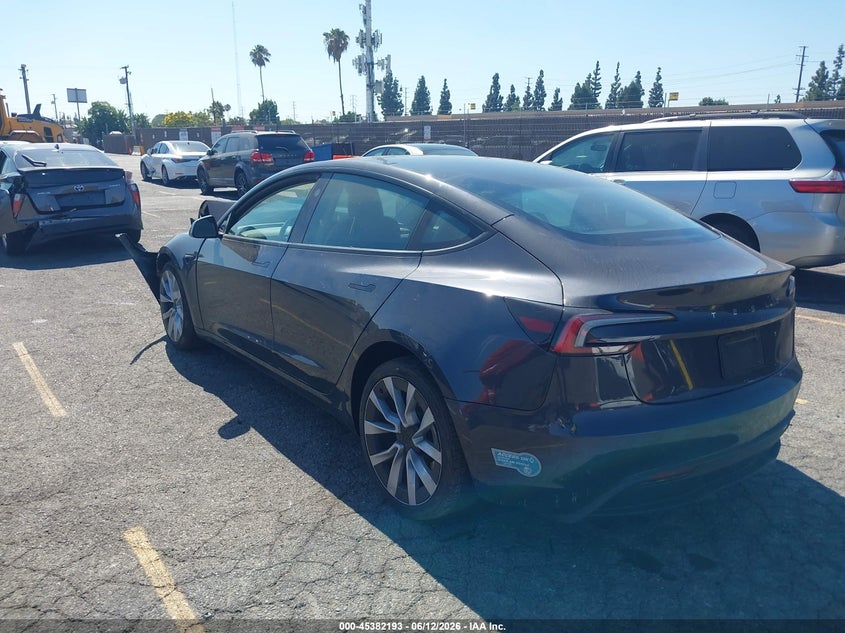 2025 Tesla Model 3 VIN 5YJ3E1EAXSF982517 IAAI salvage auction — FRONT END, Salvage Title, sold $8,500 on 2026-07-29 (photo 3)
