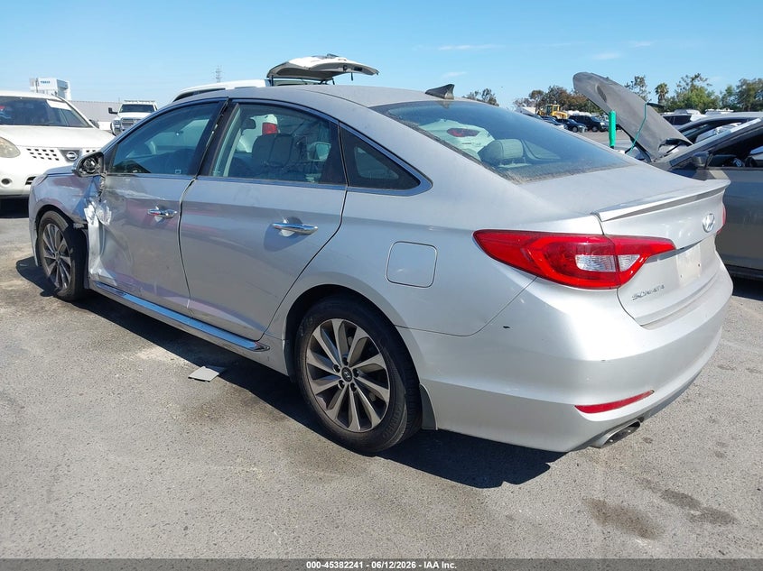 2017 Hyundai Sonata VIN 5NPE34AF7HH483590 IAAI salvage auction — SIDE, Salvage (California), sold $2,150 on 2026-07-05 (photo 3)