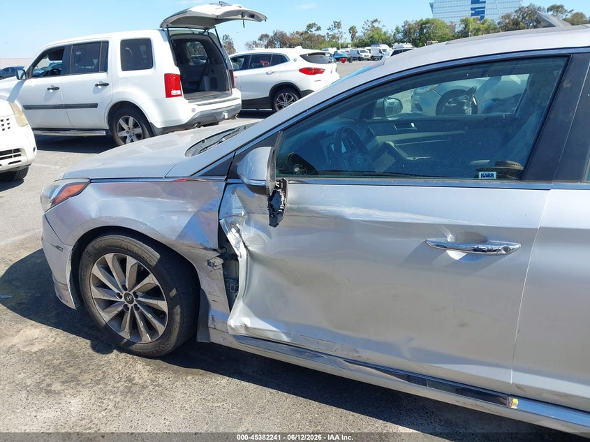 2017 Hyundai Sonata VIN 5NPE34AF7HH483590 IAAI salvage auction — SIDE, Salvage (California), sold $2,150 on 2026-07-05 (photo 6)