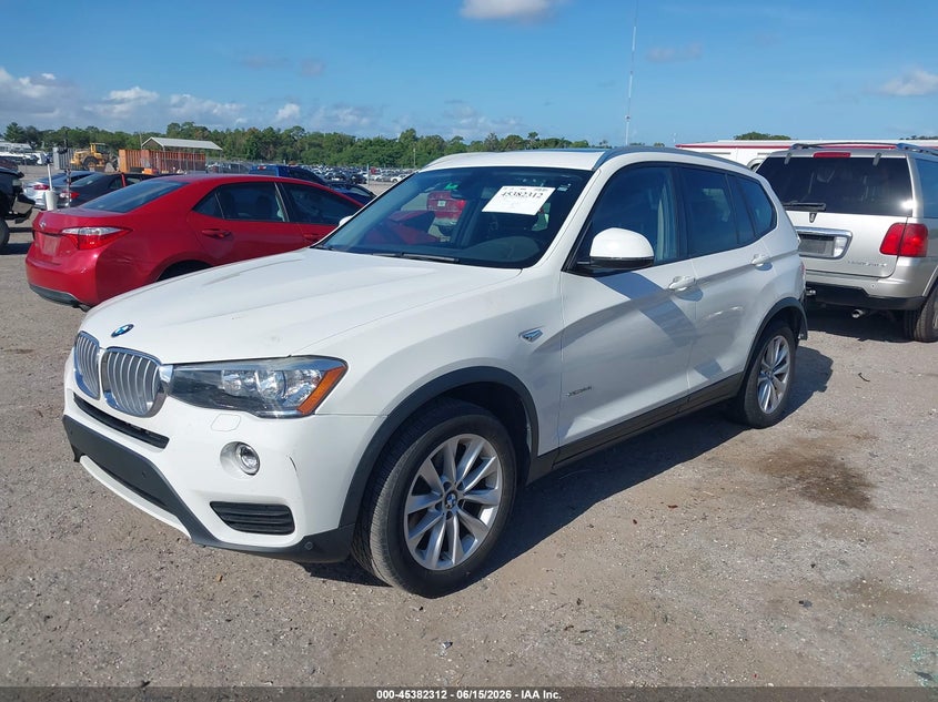 2017 BMW X3 VIN 5UXWZ7C37H0X42002 IAAI salvage auction — RIGHT REAR, Rebuildable (Florida), sold $1,800 on 2026-07-23 (photo 2)