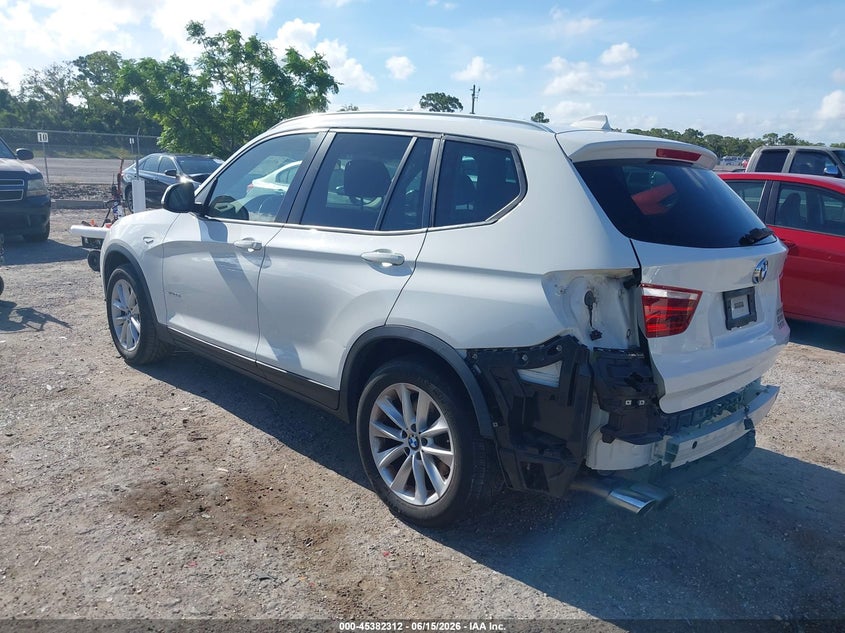 2017 BMW X3 VIN 5UXWZ7C37H0X42002 IAAI salvage auction — RIGHT REAR, Rebuildable (Florida), sold $1,800 on 2026-07-23 (photo 3)