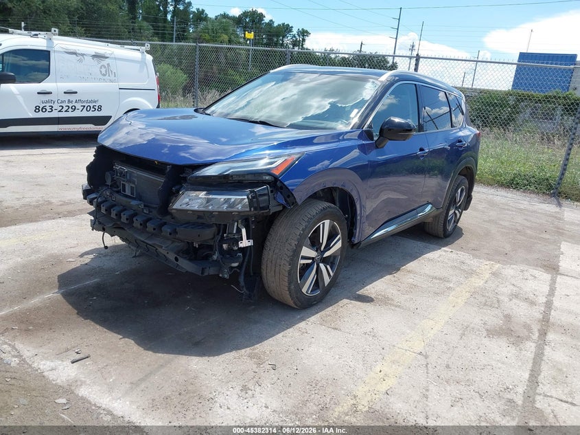 2022 Nissan Rogue VIN JN8BT3DC0NW117625 IAAI salvage auction — FRONT END, Clear (Mississippi), sold $5,500 on 2026-07-22 (photo 2)