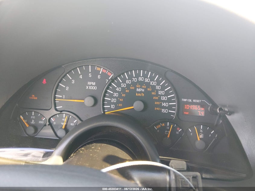 1999 Pontiac Firebird VIN 2G2FV22GXX2235844 IAAI salvage auction — REAR END, Original (Kentucky), sold $4,050 on 2026-07-27 (photo 7)