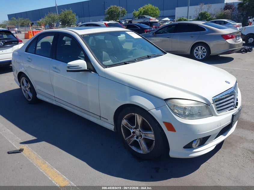 2010 Mercedes-benz C class VIN WDDGF5EB1AR129565 IAAI salvage auction — NORMAL WEAR, Clear - Dealer Only (California), sold $600 on 2026-07-20 (photo 1)
