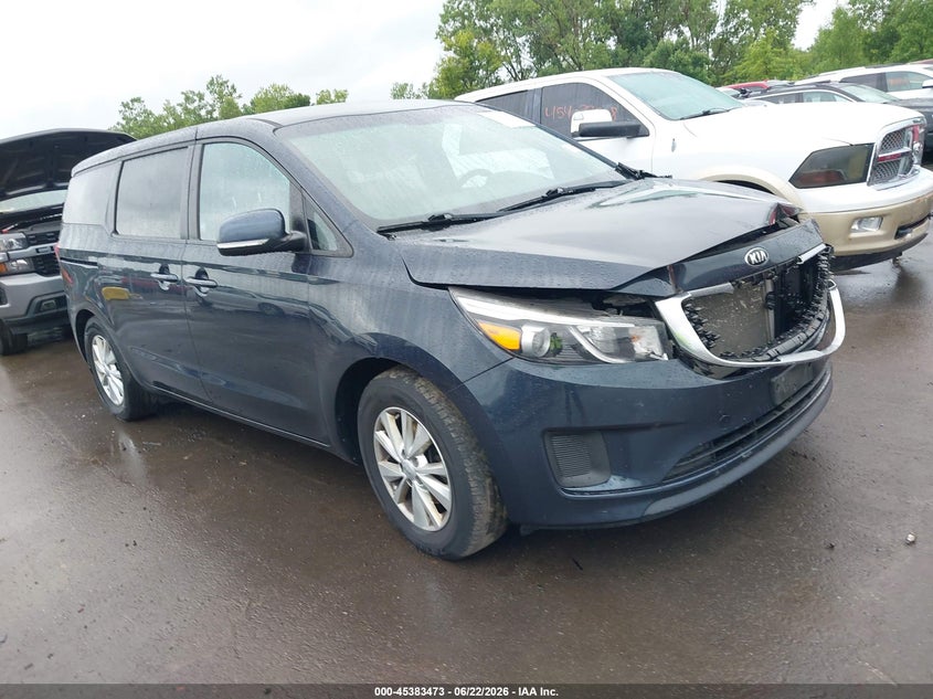 2017 Kia SEDONA VIN KNDMB5C11H6219880 IAAI salvage auction — FRONT END, Salvage (Ohio), sold $1,900 on 2026-07-14 (photo 1)