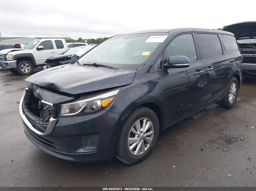 2017 Kia SEDONA VIN KNDMB5C11H6219880 IAAI salvage auction — FRONT END, Salvage (Ohio), sold $1,900 on 2026-07-14 (photo 2)