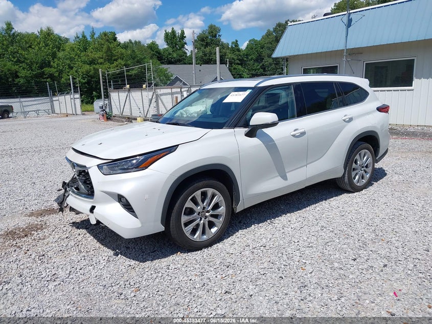 2022 Toyota Highlander VIN 5TDYZRAH3NS539444 IAAI salvage auction — FRONT END, Salvage Title, sold $14,600 on 2026-08-22 (photo 2)