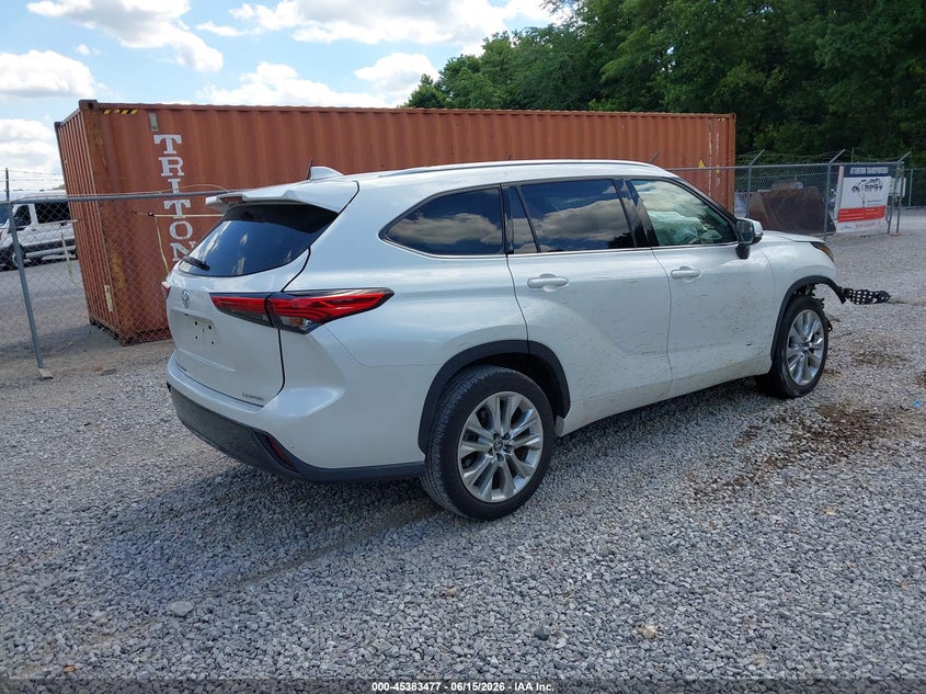 2022 Toyota Highlander VIN 5TDYZRAH3NS539444 IAAI salvage auction — FRONT END, Salvage Title, sold $14,600 on 2026-08-22 (photo 4)