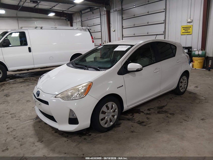 2013 Toyota Prius c VIN JTDKDTB33D1540755 IAAI salvage auction — HAIL, Salvage (Iowa), sold $1,650 on 2026-07-09 (photo 2)