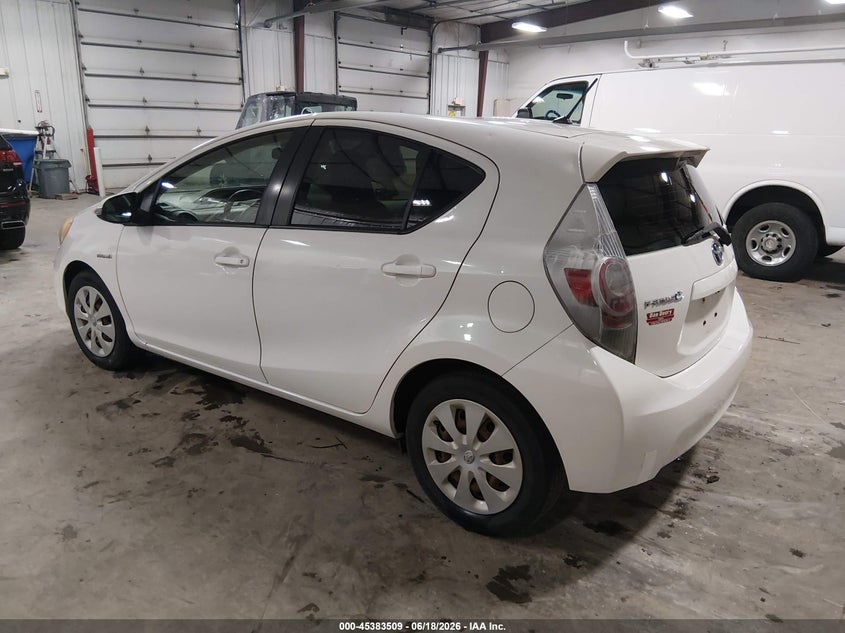2013 Toyota Prius c VIN JTDKDTB33D1540755 IAAI salvage auction — HAIL, Salvage (Iowa), sold $1,650 on 2026-07-09 (photo 3)