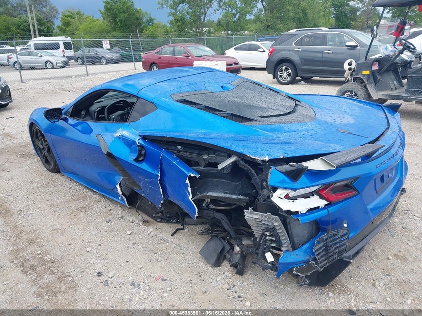 2025 Chevrolet Corvette VIN 1G1YA2D46S5104175 IAAI salvage auction — SIDE, Salvage Title, sold $24,850 on 2026-09-08 (photo 3)