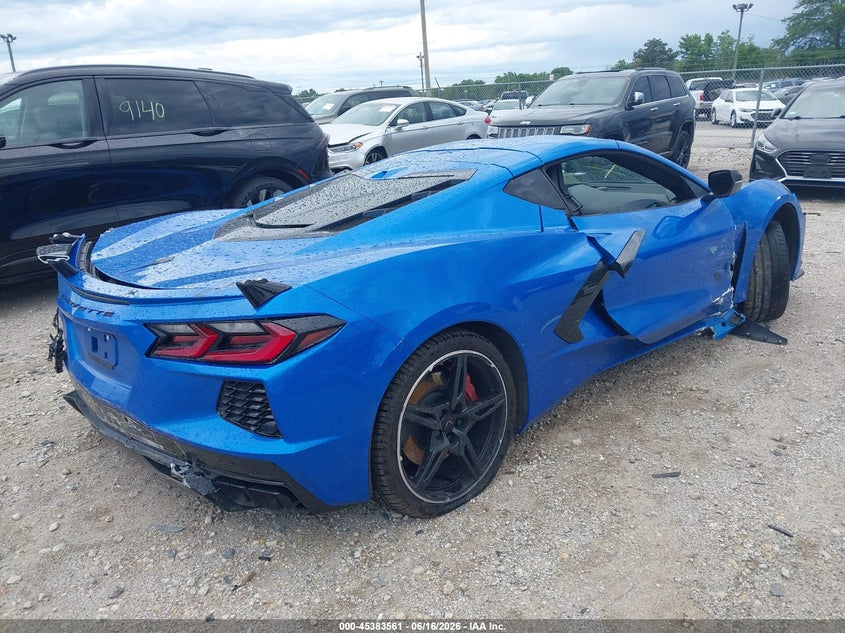 2025 Chevrolet Corvette VIN 1G1YA2D46S5104175 IAAI salvage auction — SIDE, Salvage Title, sold $24,850 on 2026-09-08 (photo 4)