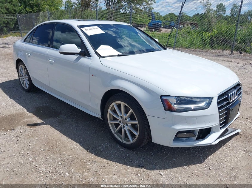 2016 Audi A4 VIN WAUFFAFL8GA006453 IAAI salvage auction — FRONT END, Clear (Wisconsin), sold $2,750 on 2026-07-09 (photo 1)