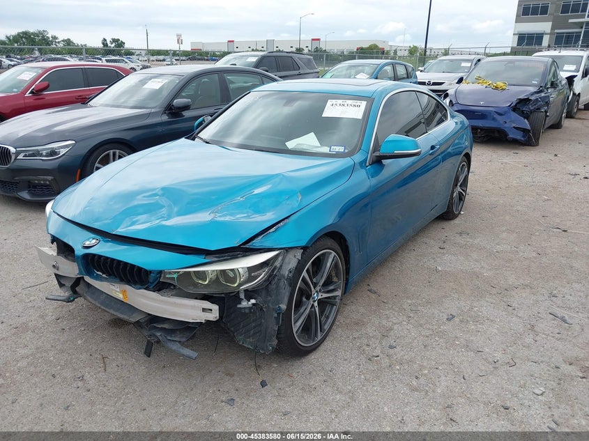 2019 BMW 4er VIN WBA4W3C57KAG91355 IAAI salvage auction — FRONT END, Wait Title, sold $6,350 on 2026-08-18 (photo 2)