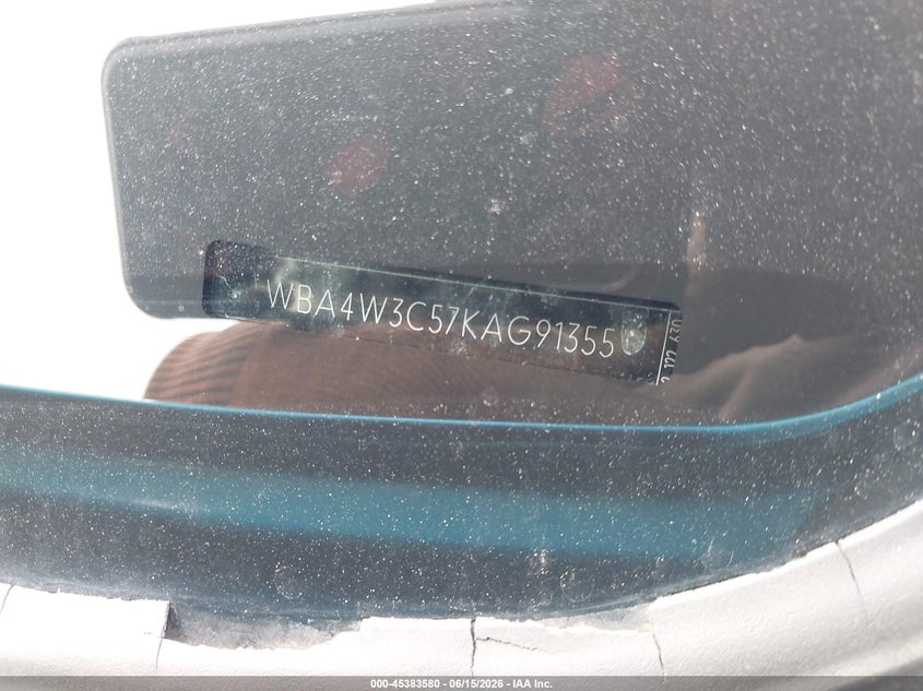 2019 BMW 4er VIN WBA4W3C57KAG91355 IAAI salvage auction — FRONT END, Wait Title, sold $6,350 on 2026-08-18 (photo 9)