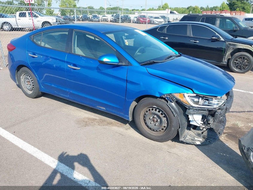 2017 Hyundai Elantra VIN KMHD74LF7HU173132 IAAI salvage auction — FRONT END, Salvage (Tennessee), sold $1,150 on 2026-07-07 (photo 1)