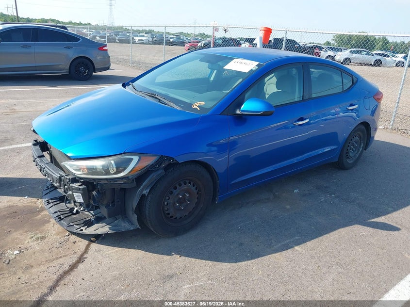 2017 Hyundai Elantra VIN KMHD74LF7HU173132 IAAI salvage auction — FRONT END, Salvage (Tennessee), sold $1,150 on 2026-07-07 (photo 2)