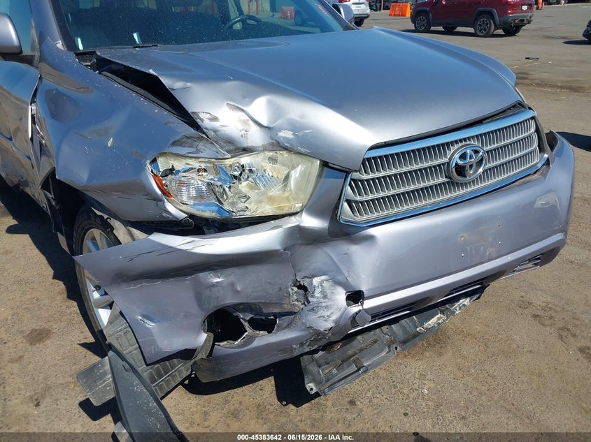 2009 Toyota Highlander hybrid VIN JTEEW44A592030090 IAAI salvage auction — FRONT END, Salvage (California), sold $975 on 2026-07-15 (photo 6)