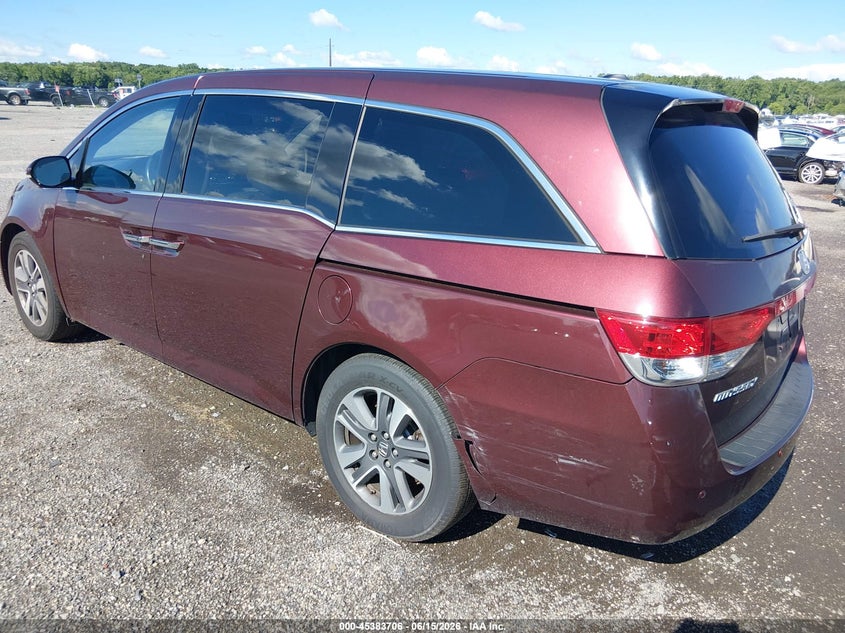 2016 Honda Odyssey VIN 5FNRL5H92GB093100 IAAI salvage auction — NORMAL WEAR, Clear (Delaware), sold $4,500 on 2026-07-06 (photo 3)