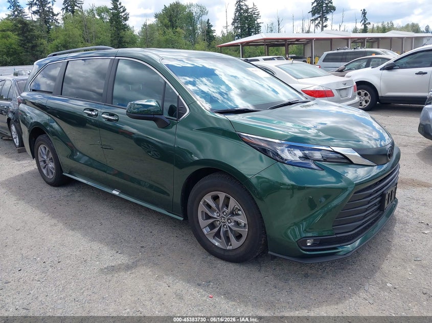 2026 Toyota Sienna VIN 5TDYSKFC3TS249761 IAAI salvage auction — LEFT SIDE, Bill Of Sale (Washington), sold $17,900 on 2026-07-29 (photo 1)