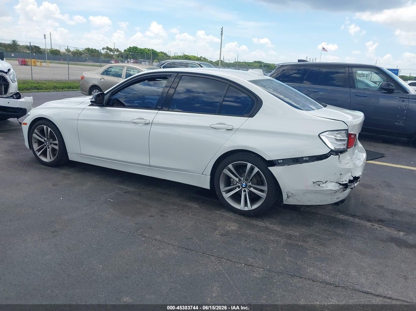 2014 BMW 3er VIN WBA3C1C57EK107105 IAAI salvage auction — LEFT REAR, Rebuildable (Florida), sold $950 on 2026-07-16 (photo 3)