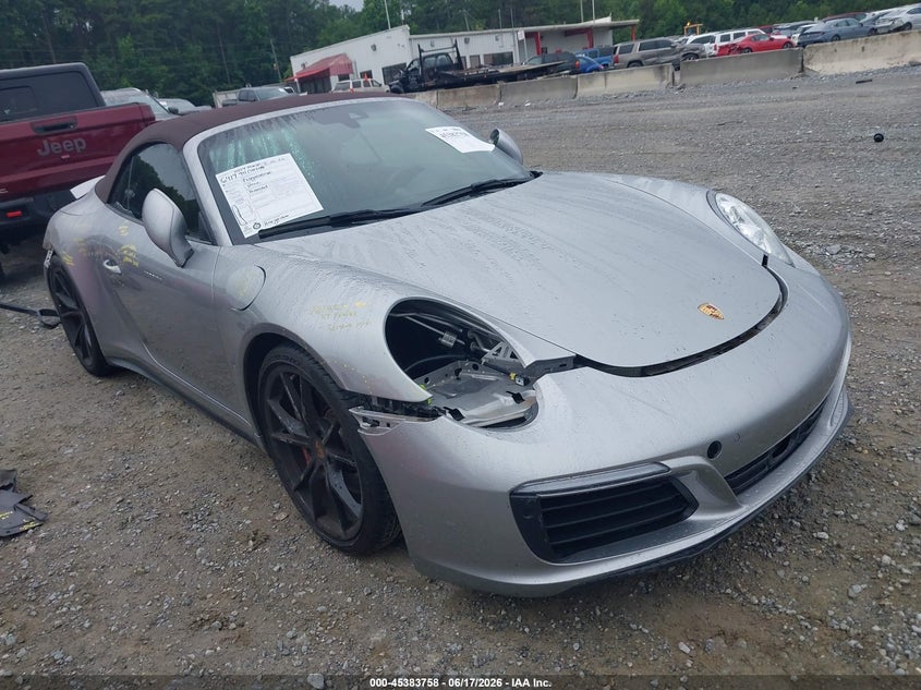 2019 Porsche 911 VIN WP0CB2A96KS136429 IAAI salvage auction — FRONT & REAR, Salvage Title, sold $51,250 on 2026-08-10 (photo 1)