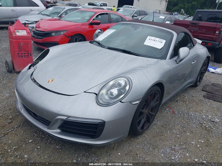 2019 Porsche 911 VIN WP0CB2A96KS136429 IAAI salvage auction — FRONT & REAR, Salvage Title, sold $51,250 on 2026-08-10 (photo 2)