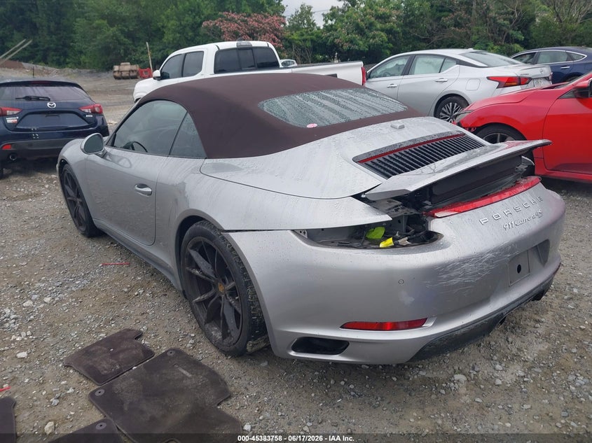 2019 Porsche 911 VIN WP0CB2A96KS136429 IAAI salvage auction — FRONT & REAR, Salvage Title, sold $51,250 on 2026-08-10 (photo 3)