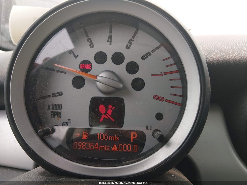 2007 Mini Cooper VIN WMWMF33537TT58854 IAAI salvage auction — NORMAL WEAR, Clear (Delaware), sold $25 on 2026-07-30 (photo 7)