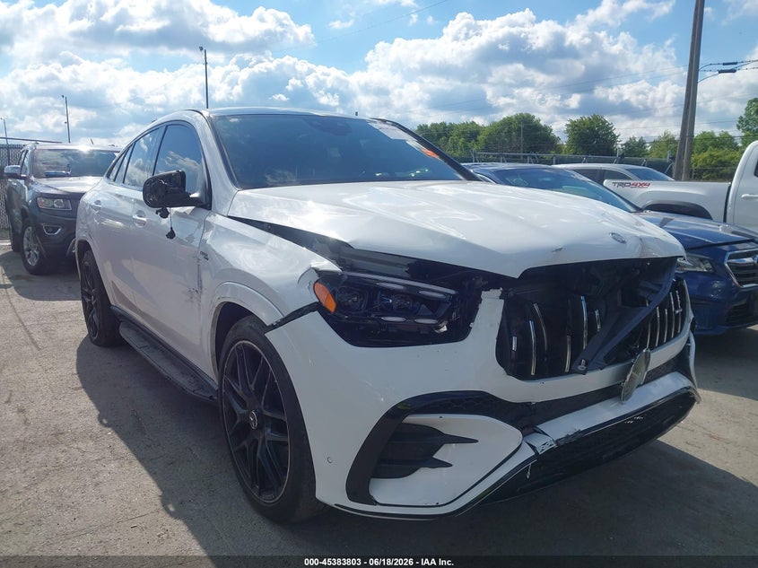 2025 Mercedes-benz Amg gle coupe VIN 4JGFD6BB6SB395319 IAAI salvage auction — FRONT END, Salvage Title, sold $8,600 on 2026-07-27 (photo 1)