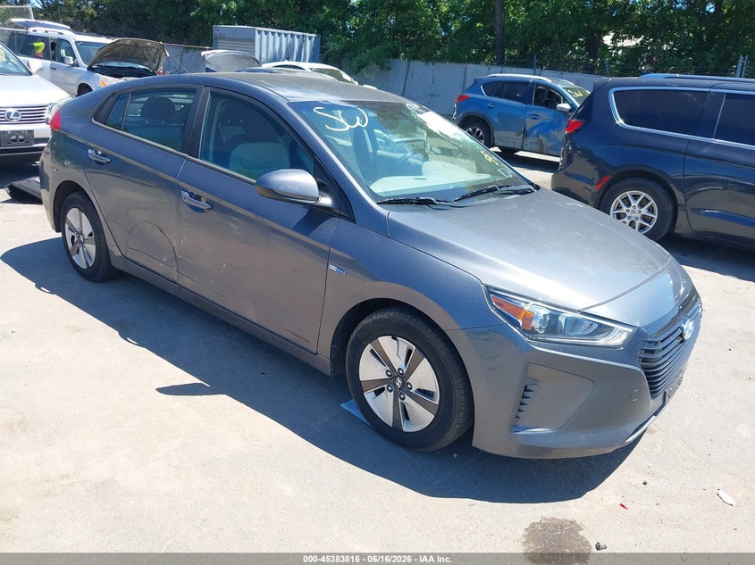 2019 Hyundai Ioniq VIN KMHC65LC3KU117593 IAAI salvage auction — FRONT & REAR, Mv-907A (New York), sold $2,050 on 2026-07-07 (photo 1)