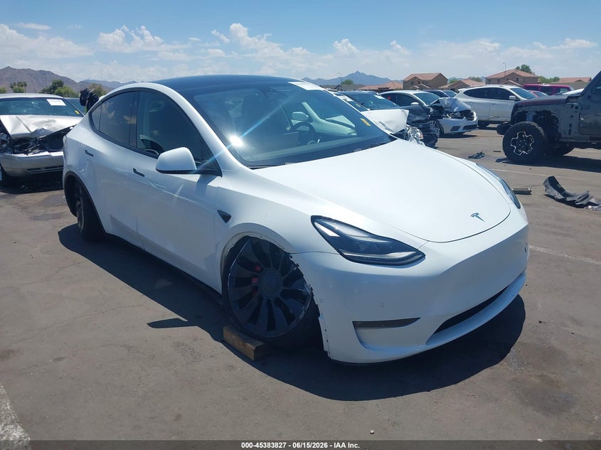 2022 Tesla Model y VIN 7SAYGDEFXNF409525 IAAI salvage auction — RIGHT SIDE, Salvage (Arizona), sold $10,400 on 2026-07-28 (photo 1)