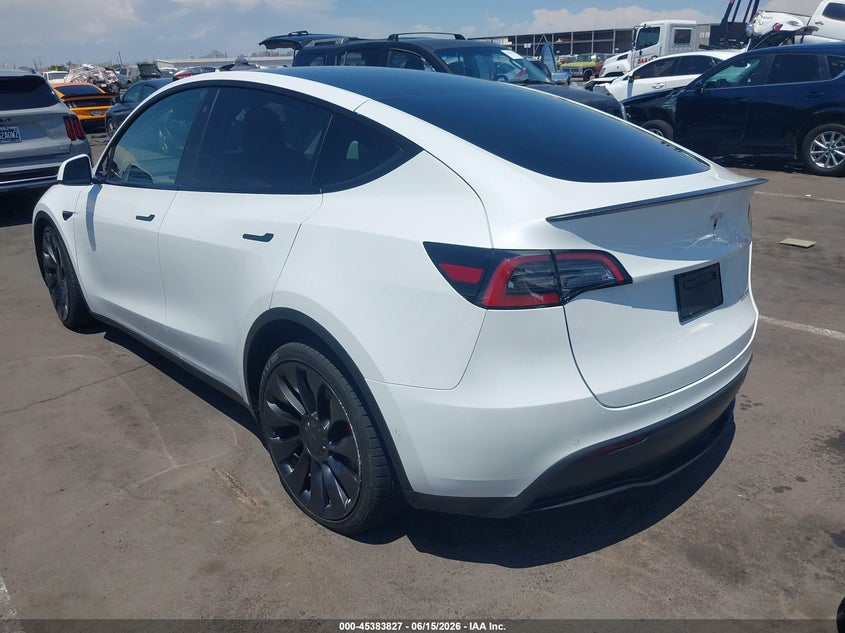 2022 Tesla Model y VIN 7SAYGDEFXNF409525 IAAI salvage auction — RIGHT SIDE, Salvage (Arizona), sold $10,400 on 2026-07-28 (photo 3)