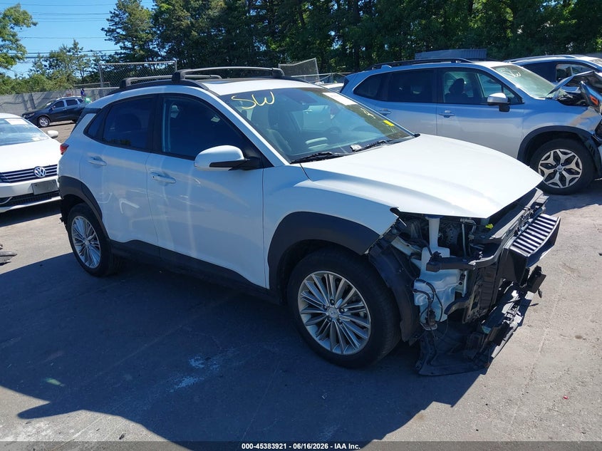 2020 Hyundai Kona VIN KM8K6CAAXLU480377 IAAI salvage auction — FRONT & REAR, Mv-907A (New York), sold $2,550 on 2026-07-14 (photo 1)