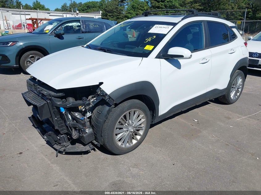 2020 Hyundai Kona VIN KM8K6CAAXLU480377 IAAI salvage auction — FRONT & REAR, Mv-907A (New York), sold $2,550 on 2026-07-14 (photo 2)