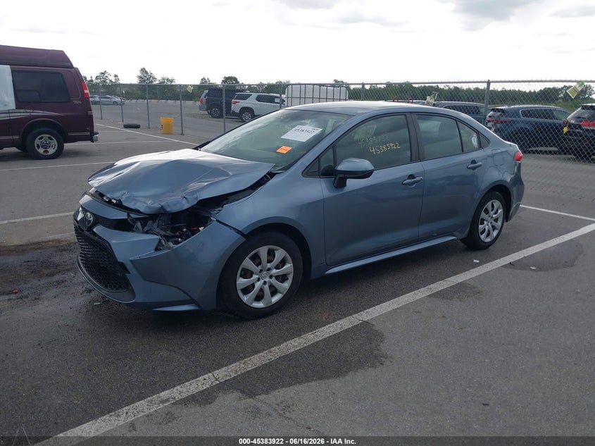 2021 Toyota Corolla VIN JTDEPMAE3MJ154995 IAAI salvage auction — FRONT END, Salvage (Indiana), sold $2,800 on 2026-07-15 (photo 2)